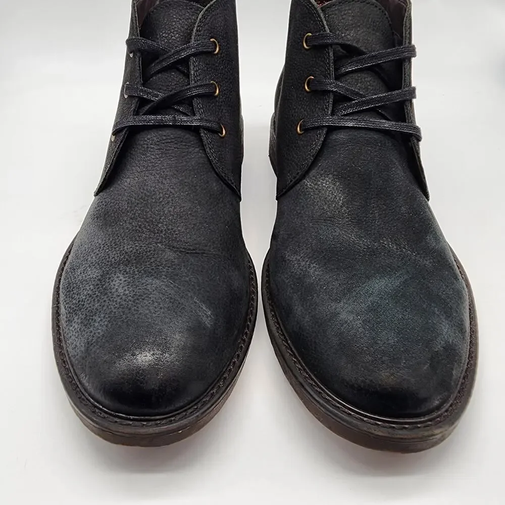Aston Grey Khanov Chukka‎ Boots Men's 11 Black Leather Lace-up